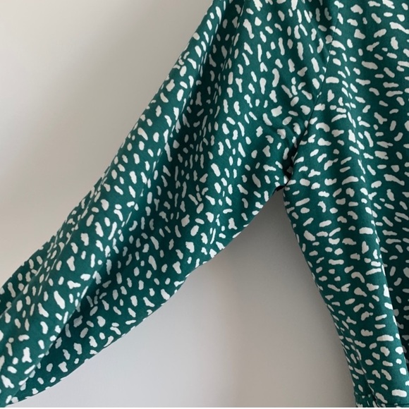 New Reformation Fuscia Green Wrap Dress - Picture 6 of 6